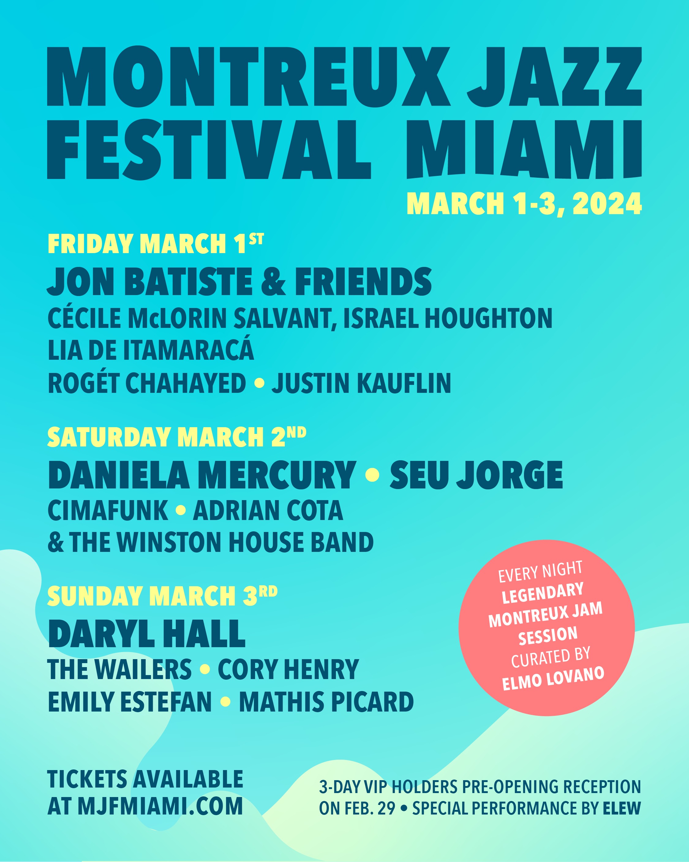 Lineup Montreux Jazz Festival Miami