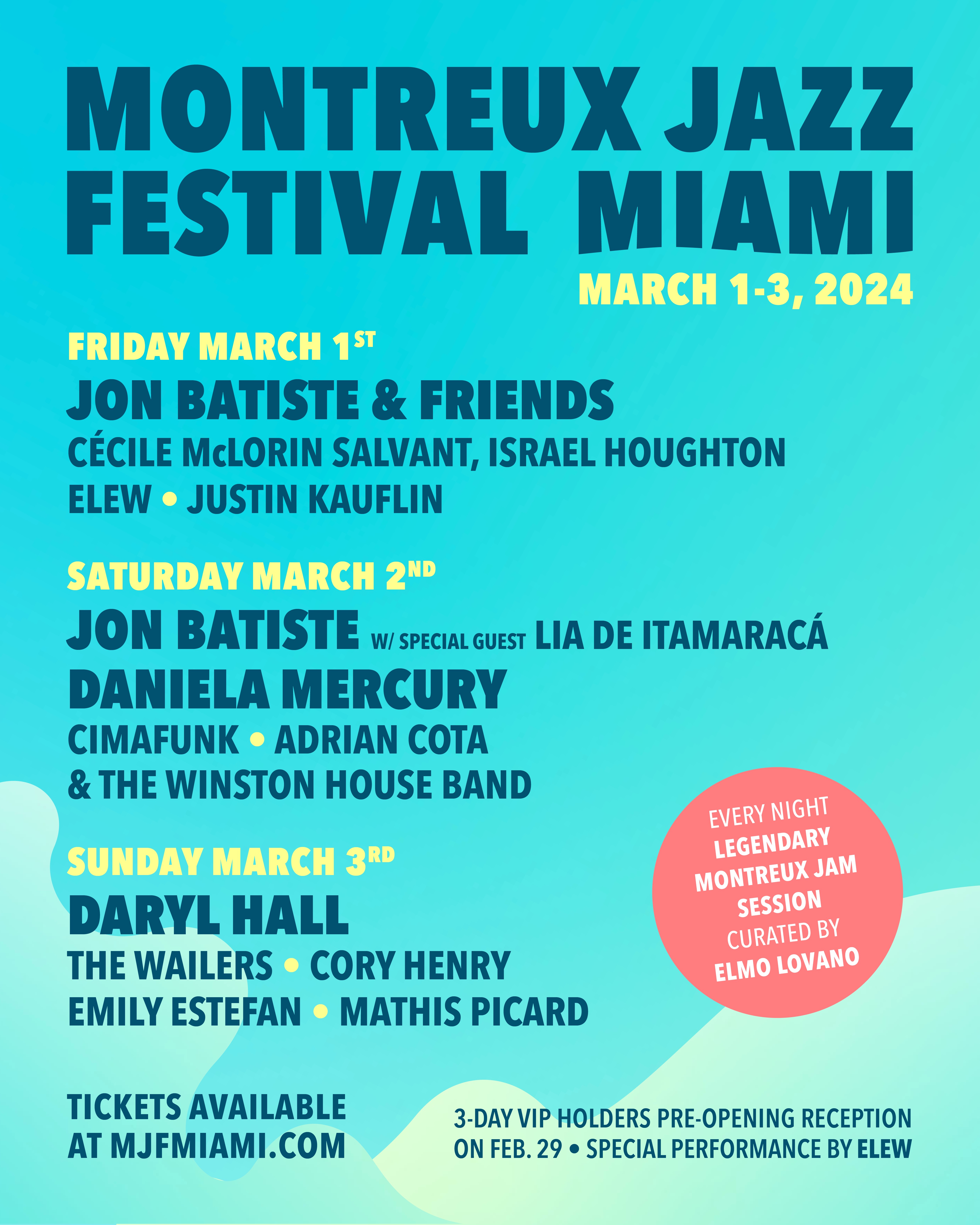 2024 Lineup Montreux Jazz Festival Miami